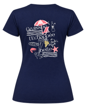 Charger l'image dans la galerie, Tee-shirt Femme marine, dos
