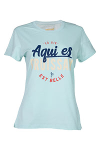 Tee-Shirt Aqui Femme Ciel