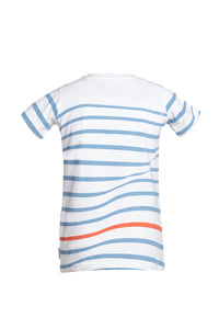 T-shirt Gruissan Marinière Blanc/Bleu Enfant