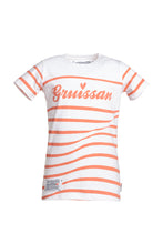 Charger l&#39;image dans la galerie, T-shirt Marinière Blanc/Corail
