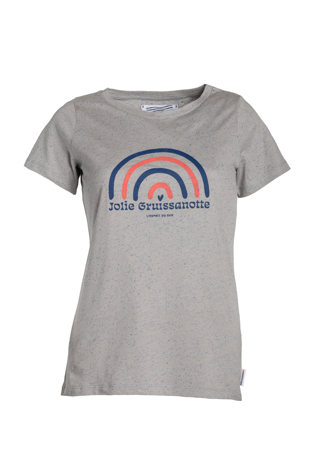 T-shirt Logo Arc en ciel Gris Neps