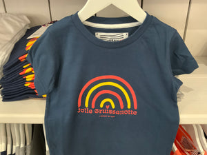 T-Shirt Arc-en-ciel Bleu Enfant